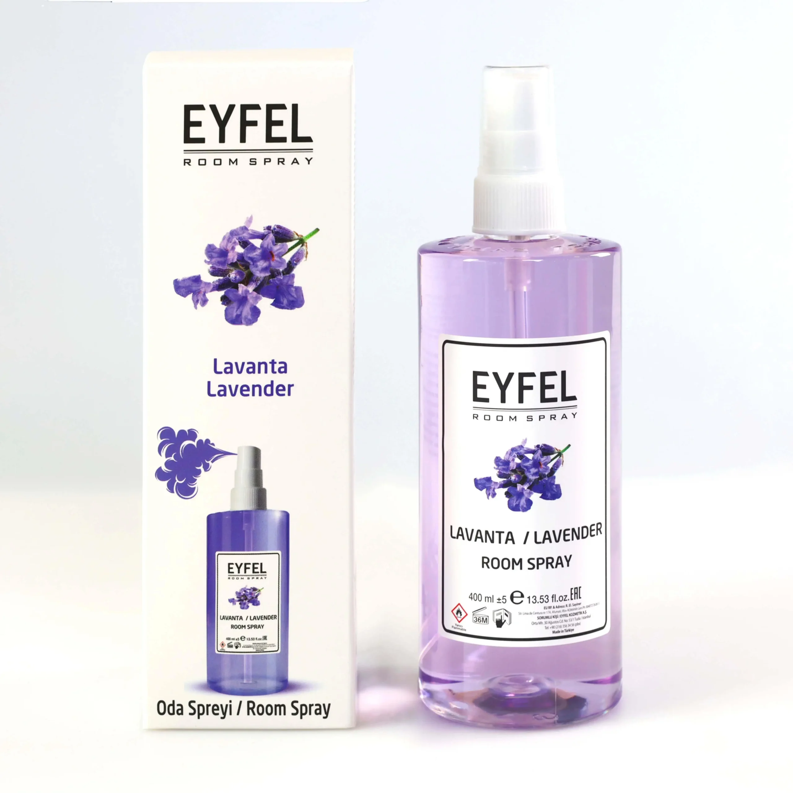 اسپری خوشبوکننده هوا EYFEL رایحه اسطوخودوس Lavanta حجم 400 میل
