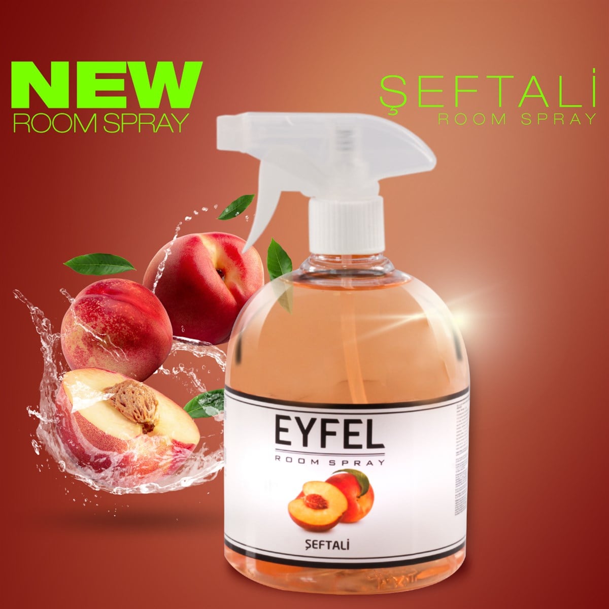 اسپری خوشبوکننده فضا EYFEL رایحه هلو Seftali حجم 500 میل