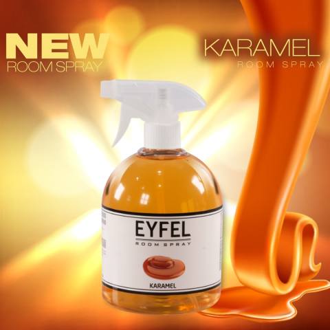 اسپری خوشبوکننده فضا EYFEL رایحه کارامل Karamel حجم 500 میل