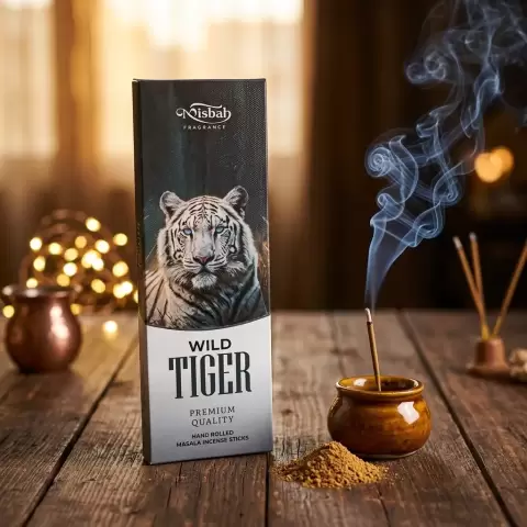 عود خوشبو کننده شاخه ای دست ساز میصباح Misbah مدل تایگر وحشی Wild Tiger